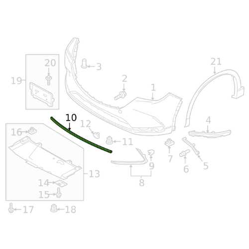 MOLDURA FASCIA (DEFENSA) MAZDA CX9 2016 AL 2018 CROM DEL ORIGINAL COD. TK51-50-120B
