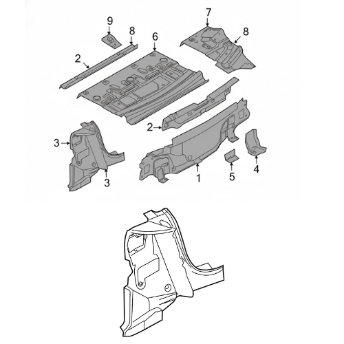 TOLVA CALAVERA VOLKSWAGEN JETTA 2005 AL 2010 SEDAN/GLI/TDI TRAS DER ORIGINAL COD. 1K5-813-320-A