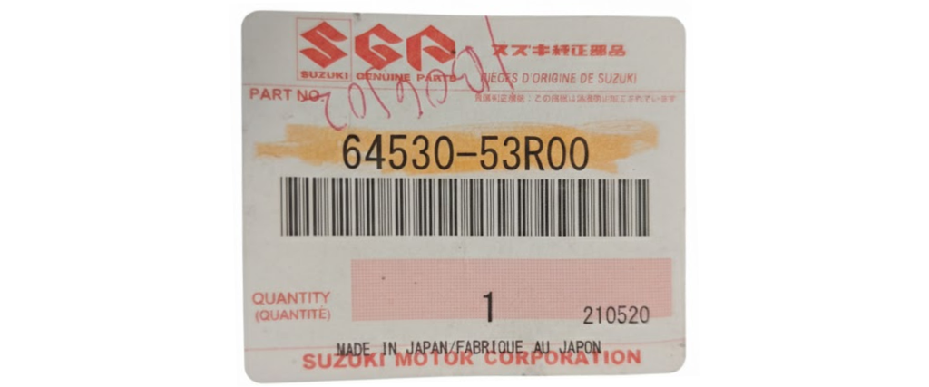 TOLVA CALAVERA SUZUKI SWIFT 2017 AL 2024 TRAS IZQ ORIGINAL COD. 64530-53R00