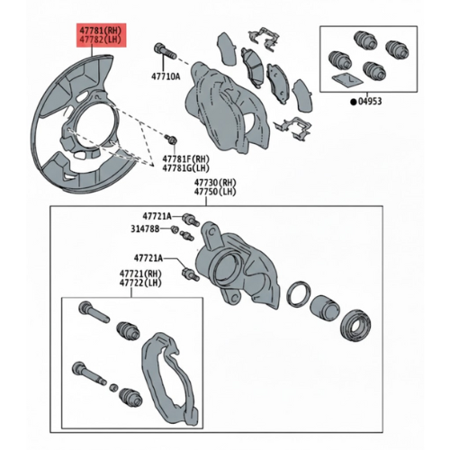 TOLVA DISCO TOYOTA YARIS 2006 AL 2012 P/FRENO DEL IZQ NUEVO ORIGINAL COD. 47782-52030
