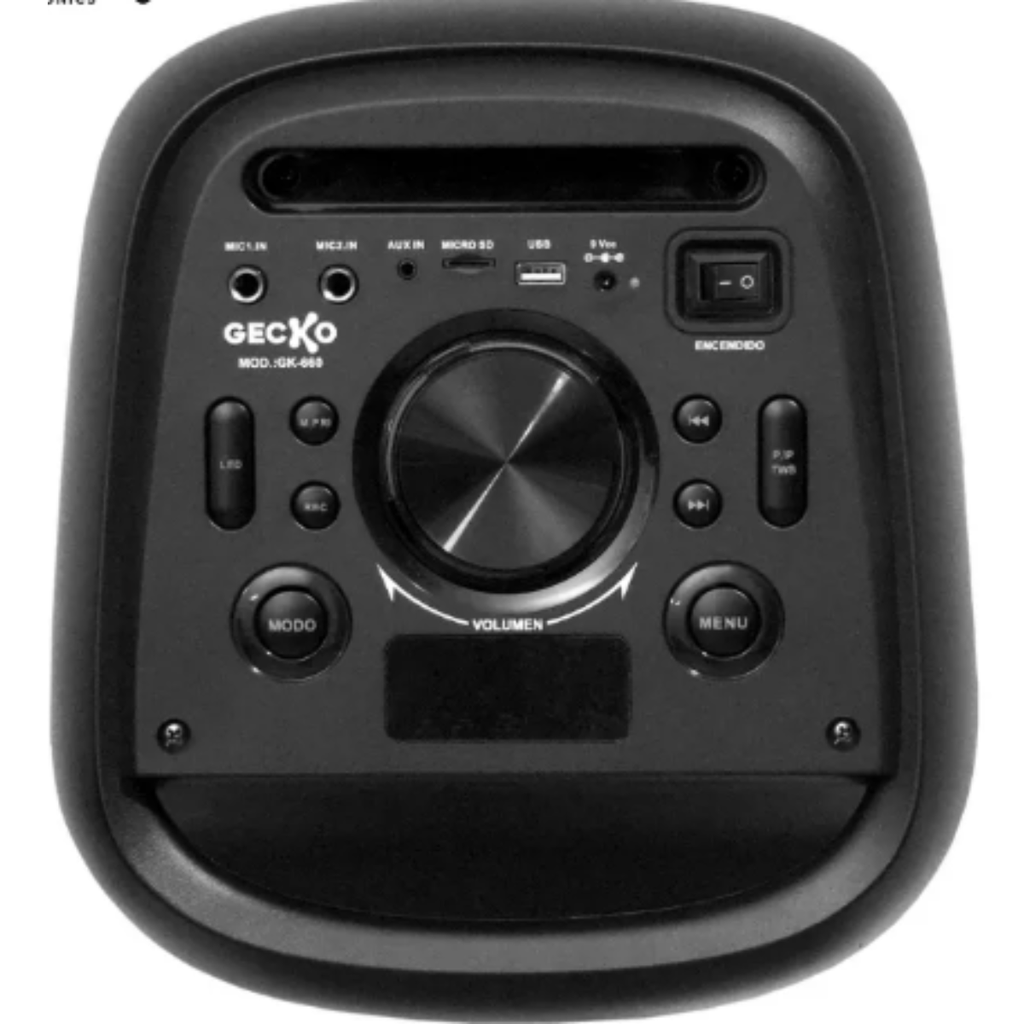 BOCINA BAFLE SONIDO 24.21″ X 11.57″ GECKO 10 000W C/PANEL ILUMINADO