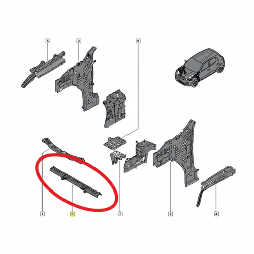 MARCO RADIADOR (SOPORTE) RENAULT KWID 2019 AL 2023 1.0L INF DESMONTADO ORIGINAL COD. 625302429R