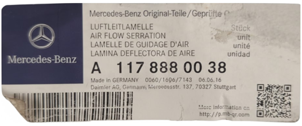 TOLVA RADIADOR DEFLECTOR DE AIRE MERCEDEZ BENZ 2014 AL 2016 CLASE CLA DEL