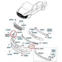 GUIA FASCIA (DEFENSA) HYUNDAI ACCENT 2012 AL 2017 SEDAN/ HATCHBACK DEL DER COD. HY1067113
