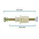 AJUSTADOR FARO TOYOTA VARIOS 50-22 20 PIEZAS NYLON BLANCO 4.8 3/16 57.3 2 1/4 46.3 1 53/64 