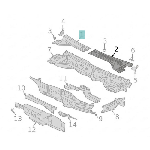 TOLVA PARABRISAS MISUBISHI ENDEAVOR 2004 AL 2011 DEL IZQ ORIGINAL COD. MR557811