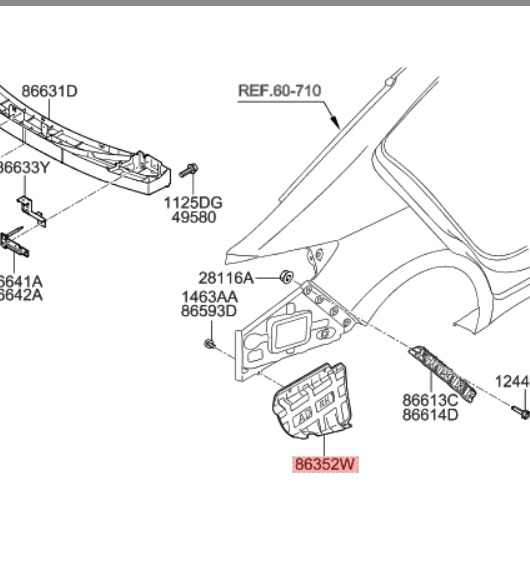 TOLVA LIENZO TRAS HYUNDAI ELANTRA 2017 AL 2018 DER ORIGINAL