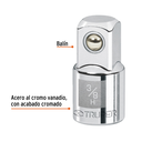 ADAPTADOR P/MATRACA CUADRO 3/8" A CUADRO 1/2" TRUPER COD. 13420