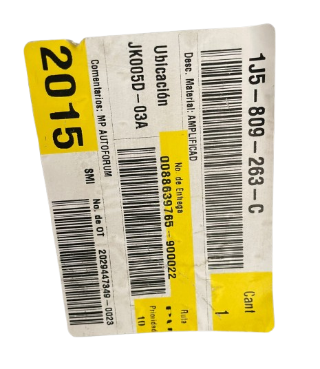 SOPORTE PILAR VOLKSWAGEN JETTA 1999-2008 LIENZO SUP TRAS C ORIGINAL