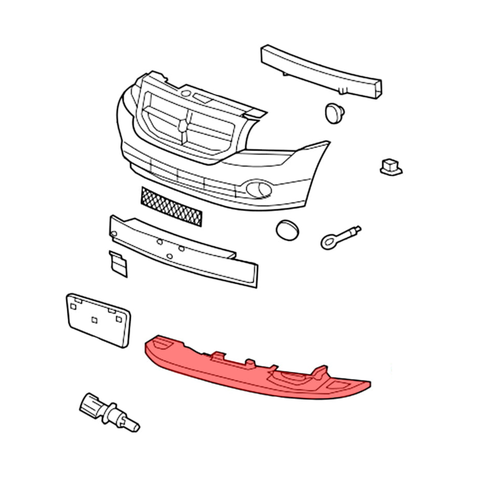 SPOILER DODGE CALIBER 2007 AL 2012 DEL ORIGINAL COD. 05116054AA
