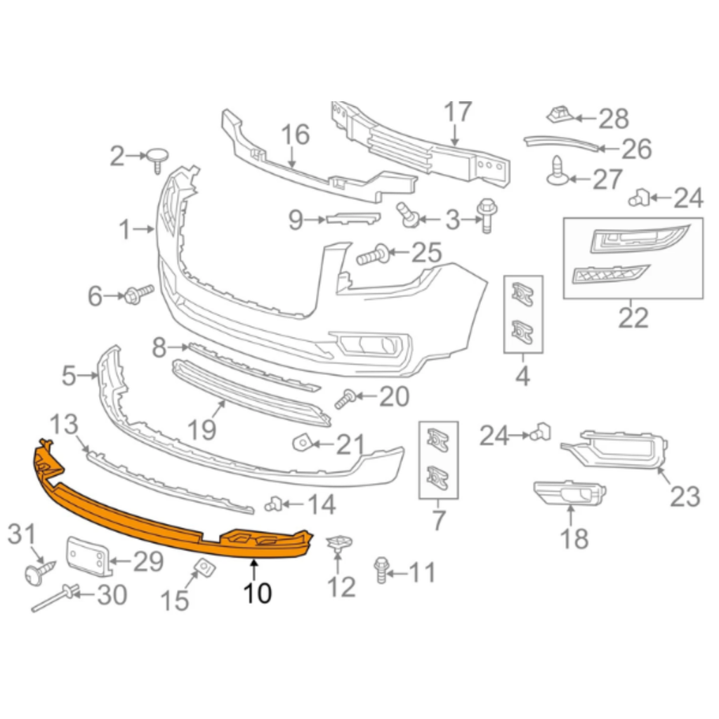 SPOILER CHEVROLET ACADIA LIMITED 2013 AL 2017 DEL ORIGINAL COD. 20982397