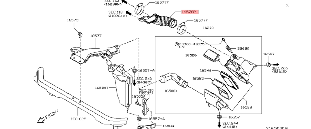 MANGUERA ADMISION DE AIRE NISSAN TIIDA/ VERSA 2007 AL 2017 1.8L NUEVO