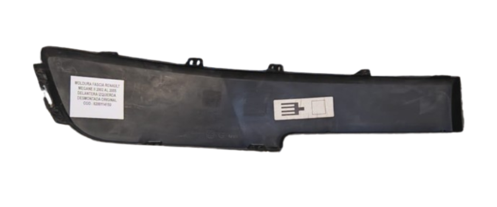 MOLDURA FASCIA (DEFENSA) RENAULT MEGANE II 2002 AL 2005 DEL IZQ ORIGINAL COD. 8200114150