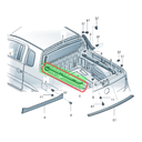 MOLDURA TAPA BATEA (CAJA) VOLKSWAGEN SAVEIRO 2010 AL 2018 TRAS IZQ ORIGINAL COD. 5U7853985