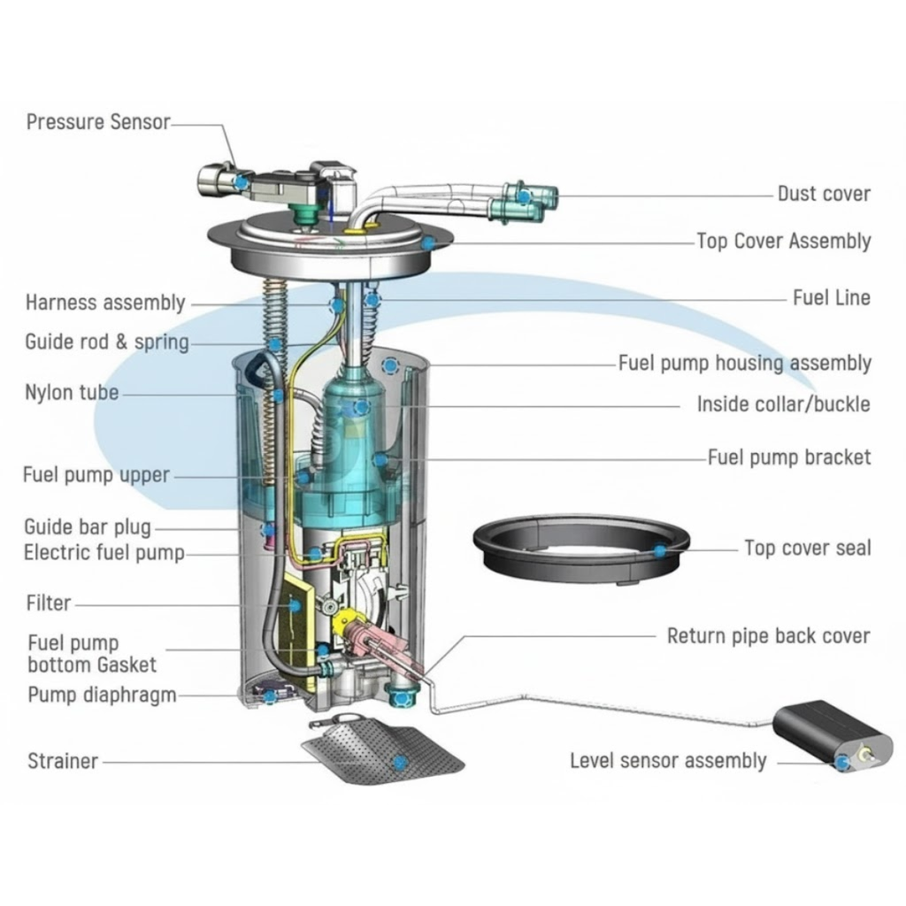 BOMBA GASOLINA NISSAN SENTRA 2000 AL 2006 1.8L L4 / D21 00-02 2.4L L4 NIKKO COD. 17040-8U002