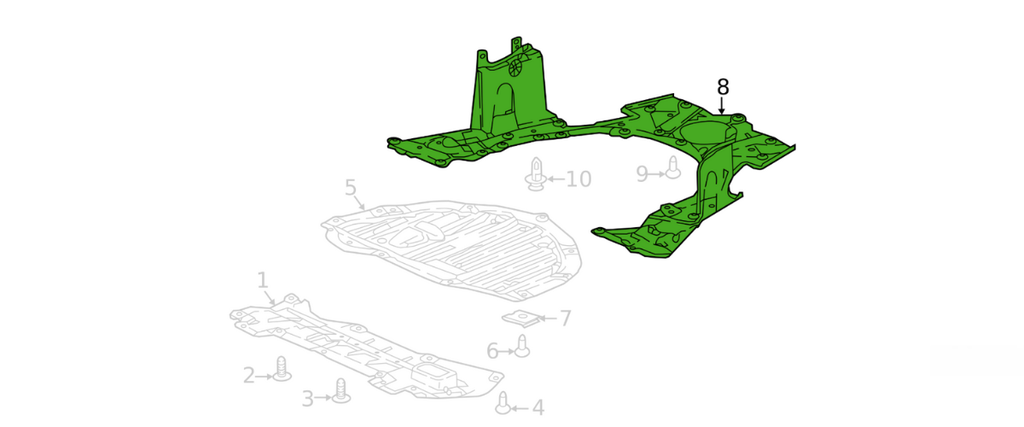 TOLVA INF MOTOR HONDA CRV 2017 AL 2022 EX/TOURING/TURBO/TURBO PLUS L4 4 CIL 1.5/2.4L 5 PTAS DEL ORIGINAL COD. 74110-TLA-A00