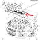 TOLVA LIMPIAPARABRISAS CHEVROLET SONIC/ AVEO 2012 AL 2018 NEG ORIGINAL COD. T300-95493727