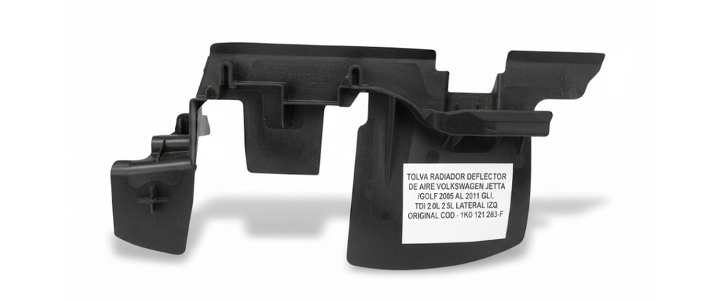 TOLVA RADIADOR DEFLECTOR DE AIRE VOLKSWAGEN JETTA/ BORA/ GOLF V 2005 AL 2011 GLI/TDI 2.0L LAT DEL IZQ ORIGINAL COD. 1K0-121-283-F