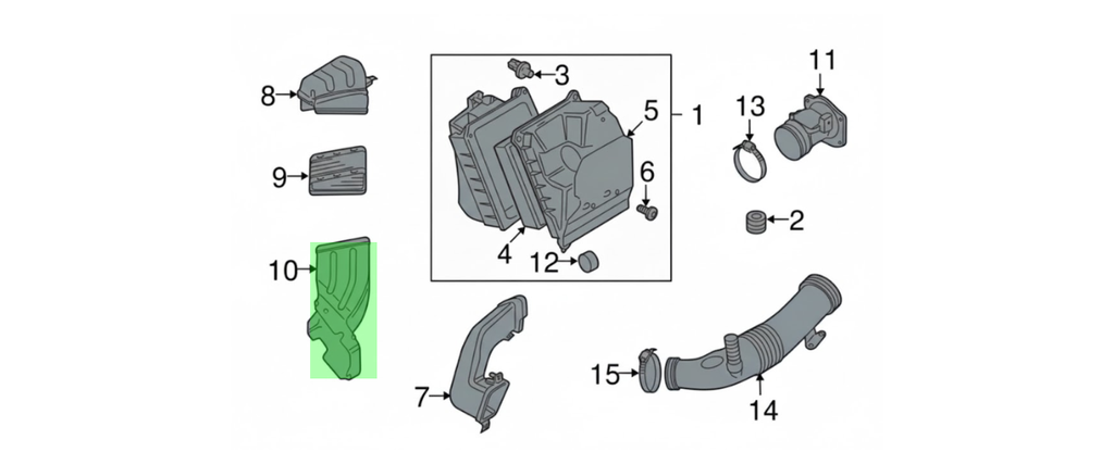 DUCTO ADMISION DE AIRE AUDI A4/ B6/ B7 2002 AL 2009 1.8/2.0L ORIGINAL COD. 8E0-129-618-H
