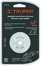 ADAPTADOR P/DISCOS TIPO 1 ROSCA 5/8-11 NC DE 7-9" STD TRUPER COD. 10540 ADC-5/8 (159884)