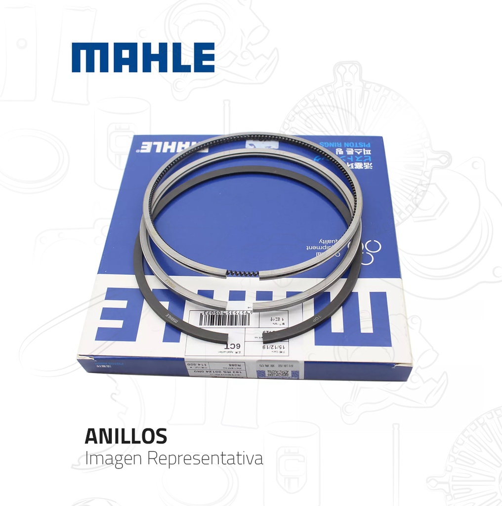 ANILLO MOTOR DODGE SHADOW DE 1989 AL 1995 2.5 L4 PISTON STD MARCA EGP COD. PR-CR01-STD (112792)