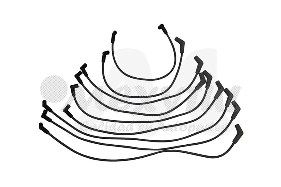 CABLES PARA BUJIAS FORD TRUCK F250 3/4 TON - PICKUP DE 1992 AL 1998 5.0 V8 / F350 1 TON - PICKUP DE 1992 AL 1998 5.0 V8 GARLO COD. 2965 (134237) 