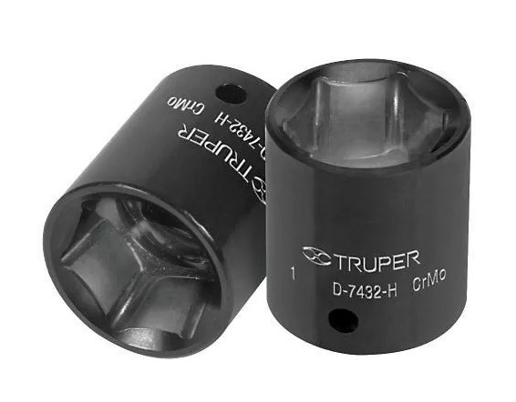 DADO IMPACTO 6 PUNTAS CUADRO 1/2" DE 7/16" TRUPER COD.13376 D-7414-H(127579)