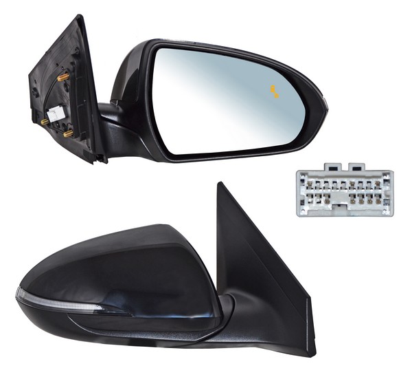 ESPEJO HYUNDAI ELANTRA 19-20 ELECT P/PINTAR C/DESEMP C/SENSOR PUNTO CIEGO C/DIRECC 8 PINES DER TW