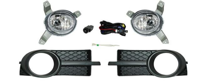 FARO AUX (NIEBLA) CHEVROLET AVEO DE 2008 AL 2011 C/REJILLA C/BASE JGO IZQ/DER EX+