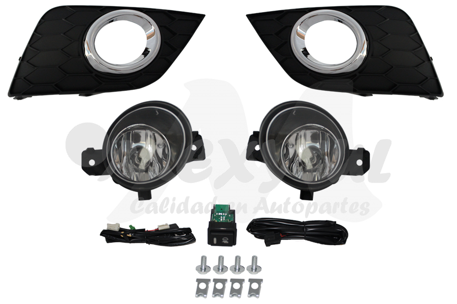 FARO AUX (NIEBLA) NISSAN SENTRA DE 2016 AL 2019 LINEA NVA C/REJILLA F/CROM JGO HGO (132525) TW