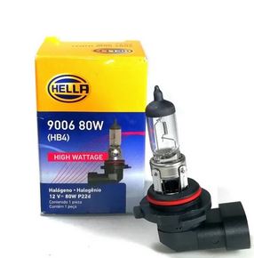 FOCO 9006 (HB4) 12V 80W P22d HIGH WATTAGE HALÓGENO HELLA 1 PZA