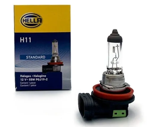 FOCO H11 12V 55W PGJ19-2 1 POLO HALÓGENO HELLA 1 PZA COD. 09944 (102583)