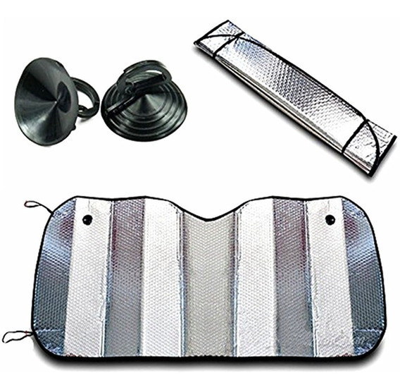 PARASOL PARA AUTO ALUM FIGURA BURBUJA CON CHUPONES CHICO 59.5 X 116CM LUXY(AWX058)