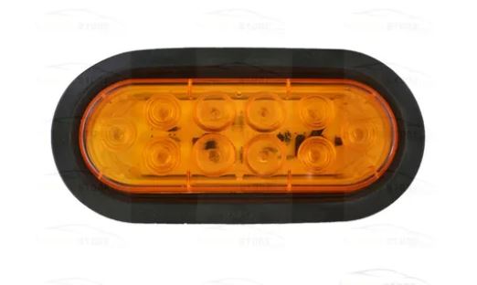 PLAFON 10 LEDS çMBAR OVALADO ALTA/BAJA C/BISEL NEG 12V COD. FEC3000800 (129773)