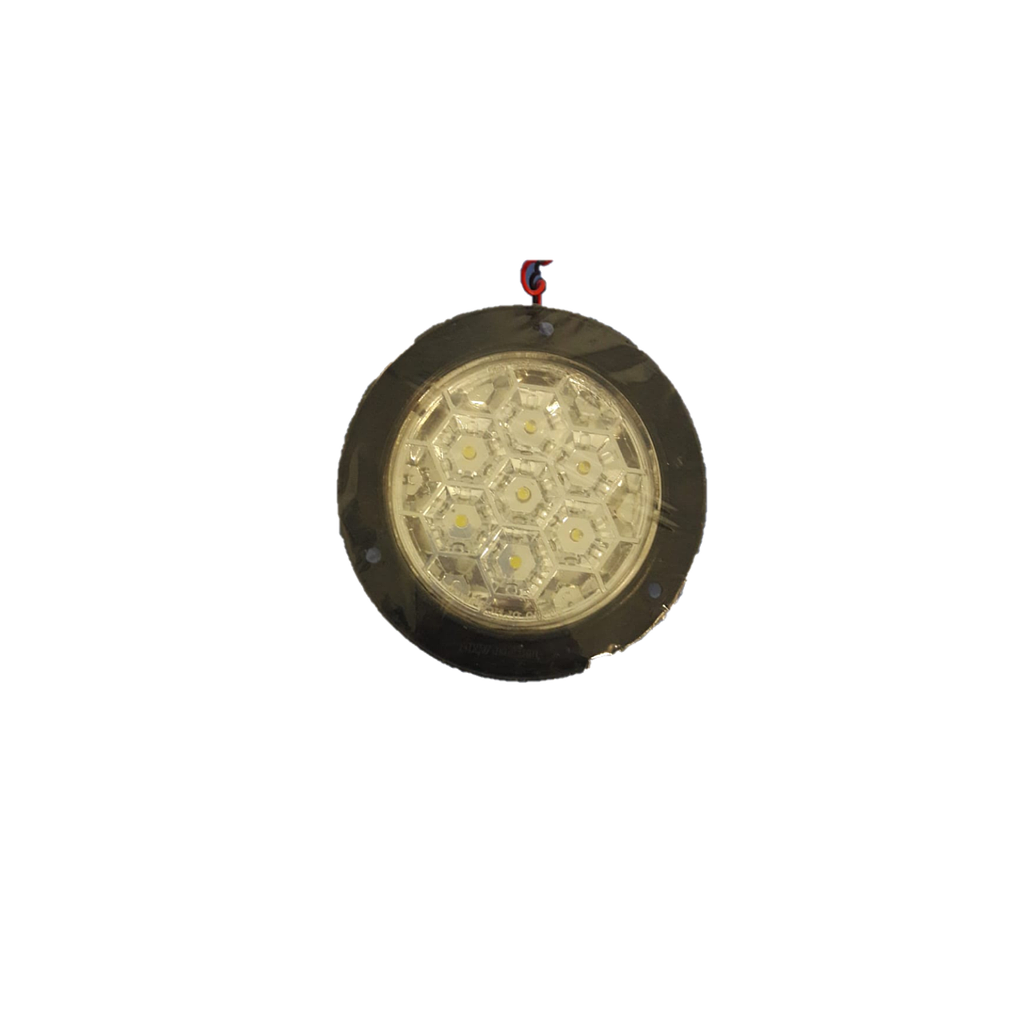 PLAFON 7 LEDS BCO REDONDO C/BISEL NEG 12V 1 PZA