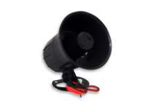 SIRENA 6 TONOS NEG 10W 12V CHICA