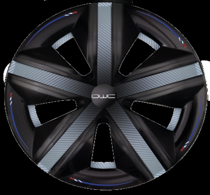 TAPON RIN 14" OWC NEG -CINTA GRIS (1242-14GY)