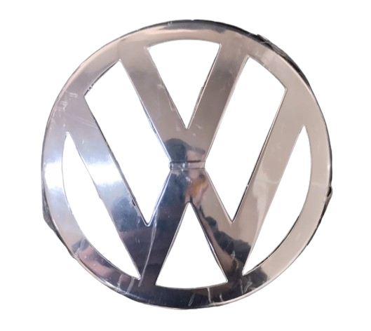 INSIGNIA PARRILLA VW BORA, POLO 12.5 CM X 12.5 CM CROM NUEVA ORIGINAL