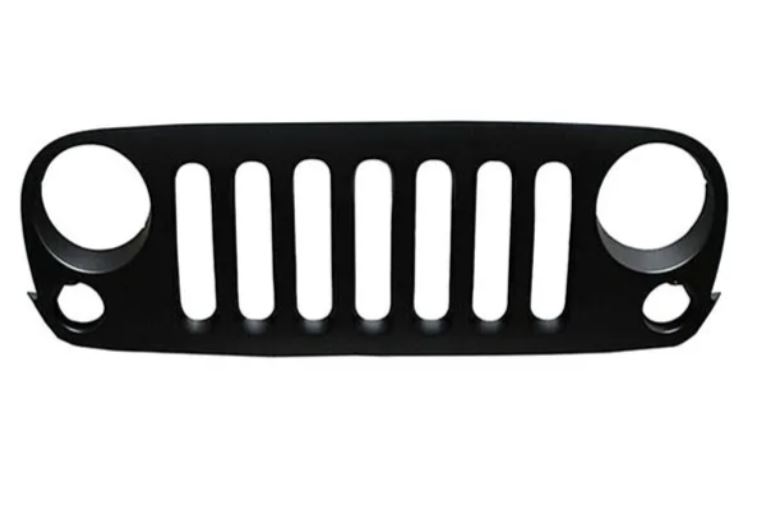 PARRILLA JEEP WRANGLER 2007 AL 2017 NEG P/FARO AUX TW