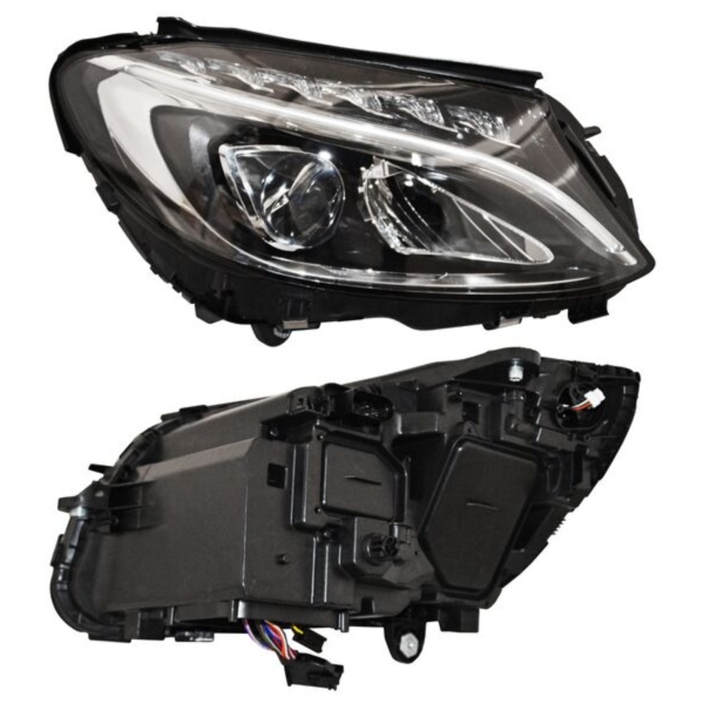 FARO MERCEDES BENZ CLASE C 2015 AL 2018 ELECT C/MOTOR LEDS DER DESMONTADO ORIGINAL