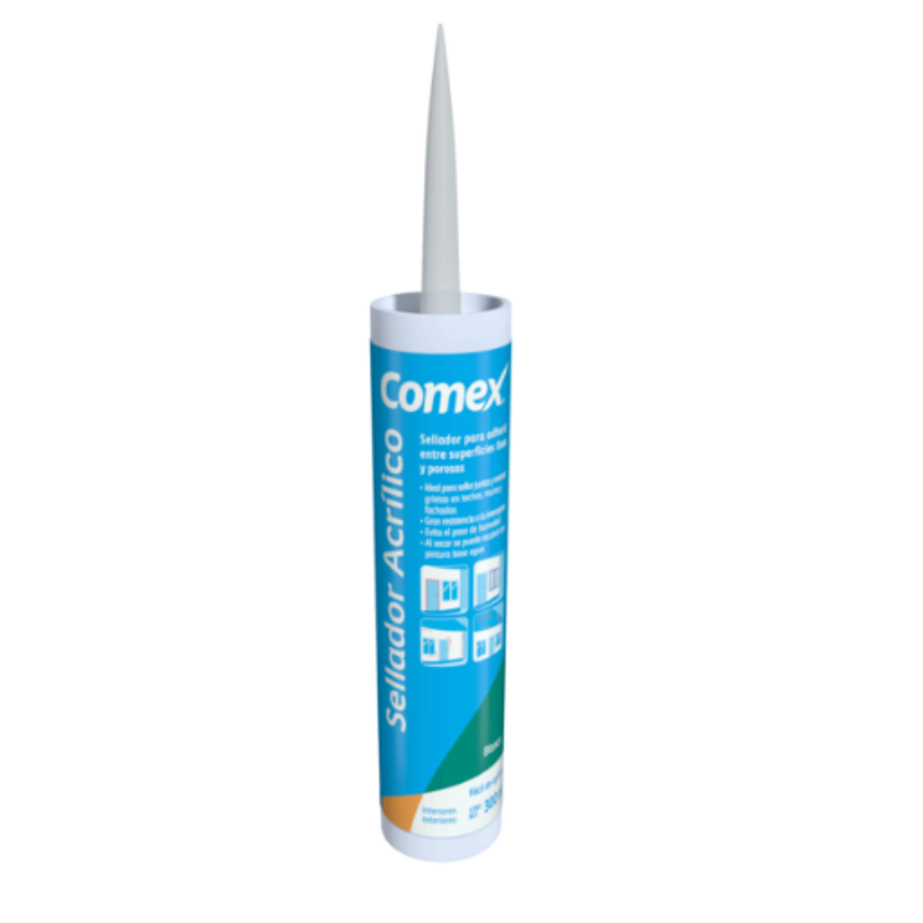 SELLADOR ACRILICO TRANSPARENTE CARTUCHO 300 ML COMEX