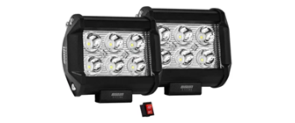 KIT BARRA LED UNIVERSAL 6 LED 18W 75X95X58 MM 2 PZAS OSUN