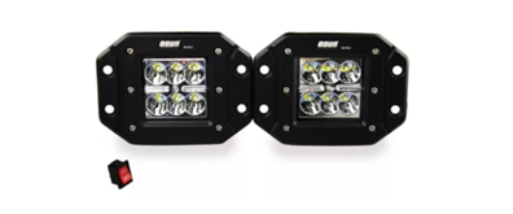 KIT BARRA LED UNIVERSAL 6 LED 24W 90X122X60 MM 18W/24W 3800 LUMENES EMPOTRABLE 2 PZAS OSUN