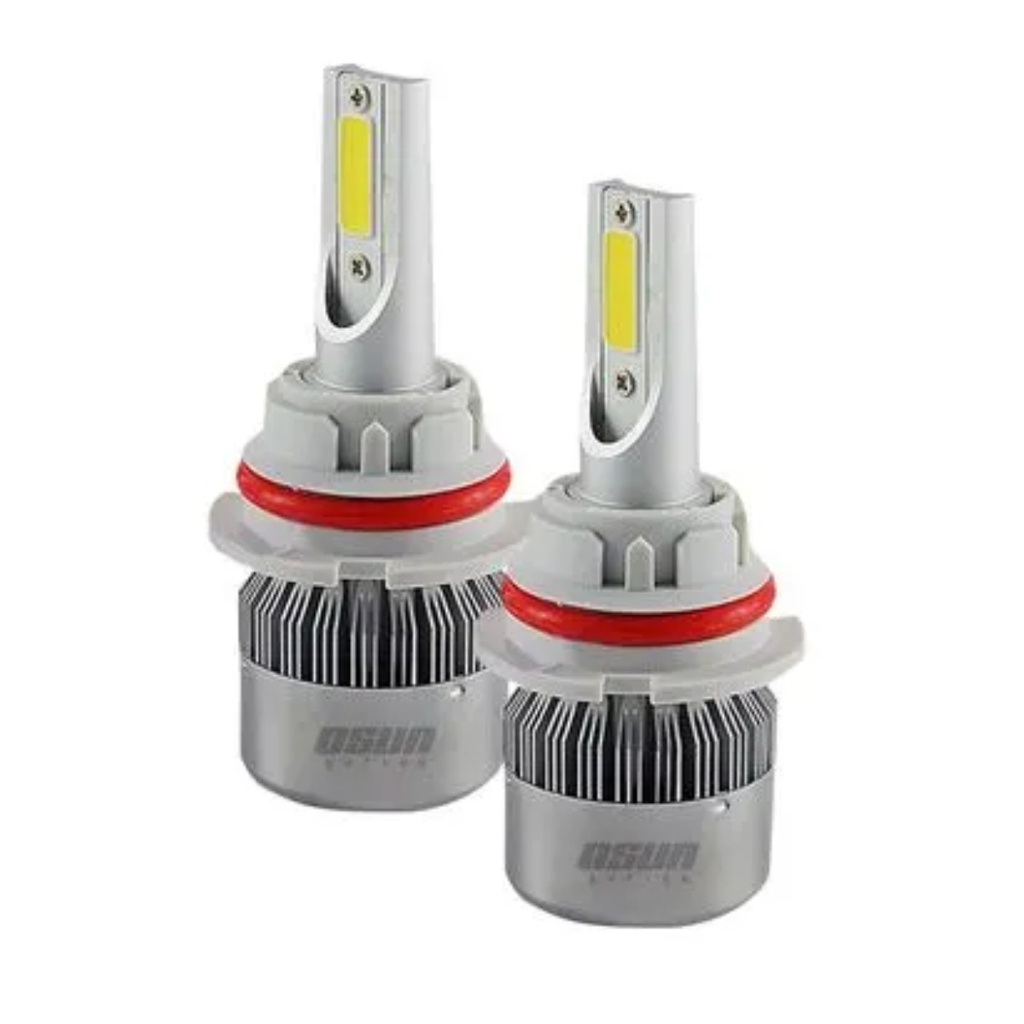BULBO (FOCO) LED 9005 2 CARAS 36W/48W 5000 LUMENES 9-24 V 2 PZAS OSUN C/VENTILADOR C/EMP MOJ