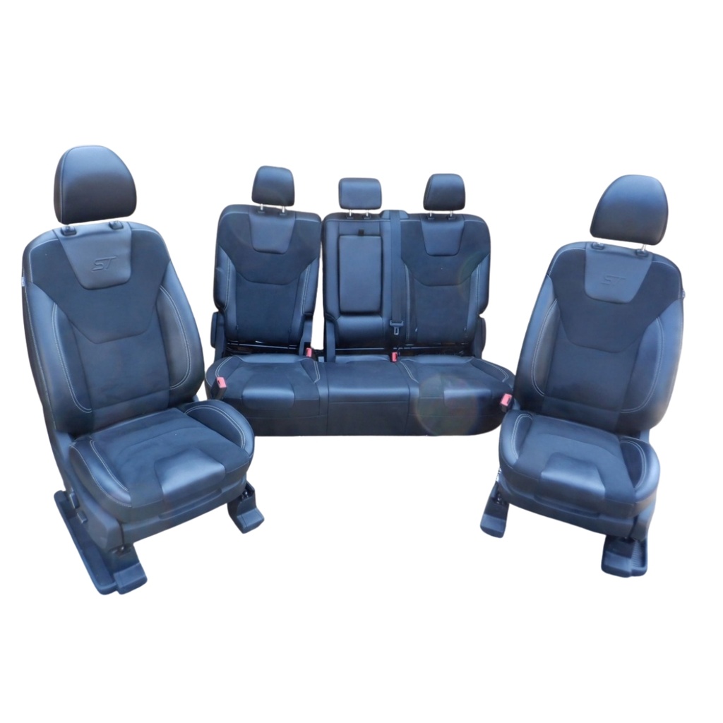 SALA ASIENTO FORD EDGE ST/ TITANIUM 2019 AL 2025 JGO COMPLETO PIEL/GAMUZA C/CALEFACCION C/BOLSA DE AIRE C/REPALDO PORTA VASOS ABAT C/AJUSTE ELECT DESMONTADO ORIGINAL