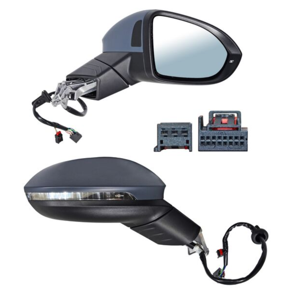 ESPEJO VOLKSWAGEN GOLF 2019 AL 2021 ELECT P/PINT C/LUZ INF C/DESEMP C/MEM AUTOABATIBLE C/DIRECC C/SENS CARRIL 14 PINES DER