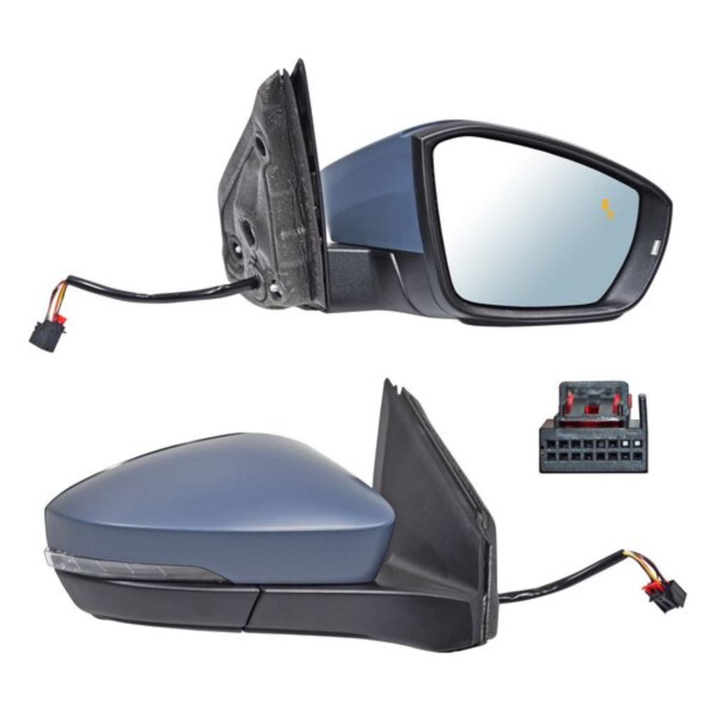 ESPEJO VOLKSWAGEN TCROSS 2020 AL 2021 ELECT P/PINT C/DIRECC C/SENSOR PUNTO CIEGO C/DESEMP 8 PINES DER