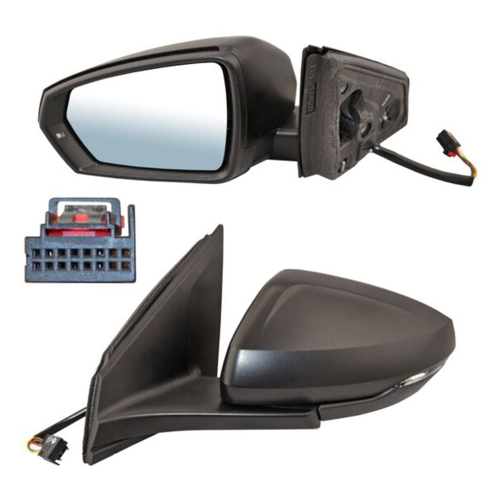 ESPEJO VOLKSWAGEN VIRTUS 2020 AL 2022 ELECT TEXT C/DIRECC C/DESEMP 6 PINES IZQ