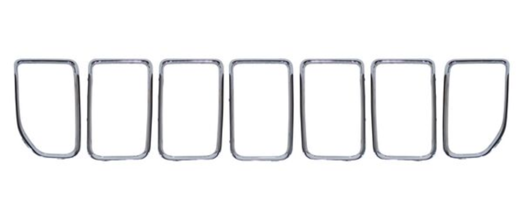 MOLDURA PARRILLA JEEP GRAND CHEROKEE 2022 AL 2024 CROM 7 PZAS JGO