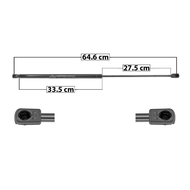 [60089MAN] AMORTIGUADOR COFRE MERCEDES CLASE-C 180 11-14/ MERCEDES CLASE-C 200 10-14/ MERCEDES CLASE-C 300 08-14/ MERCEDES CLASE-C 350 08-14/ 64.6 33.5 27.5 350 78.68 35.69 290 65.19 29.57 TUR IZQ